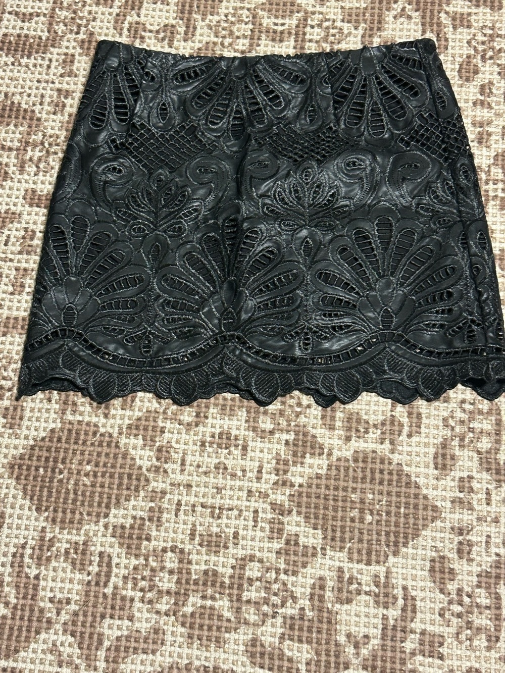 H&M Black Lace Mini Skirt